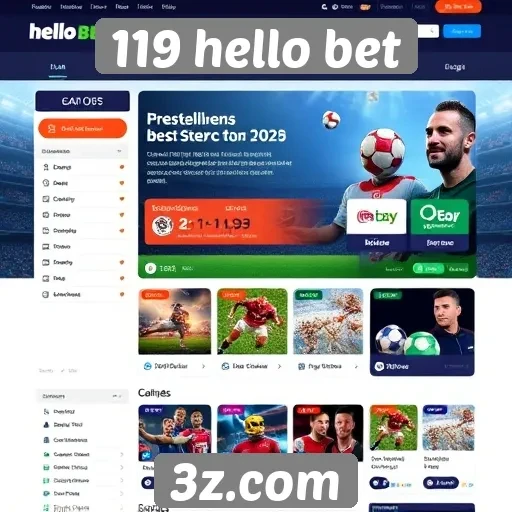 Acessibilidade e usabilidade do site 119 hello bet